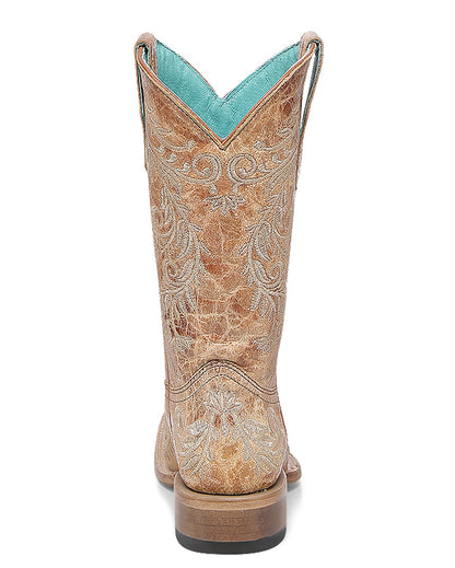 Teen's Floral Embroidery Western Boots