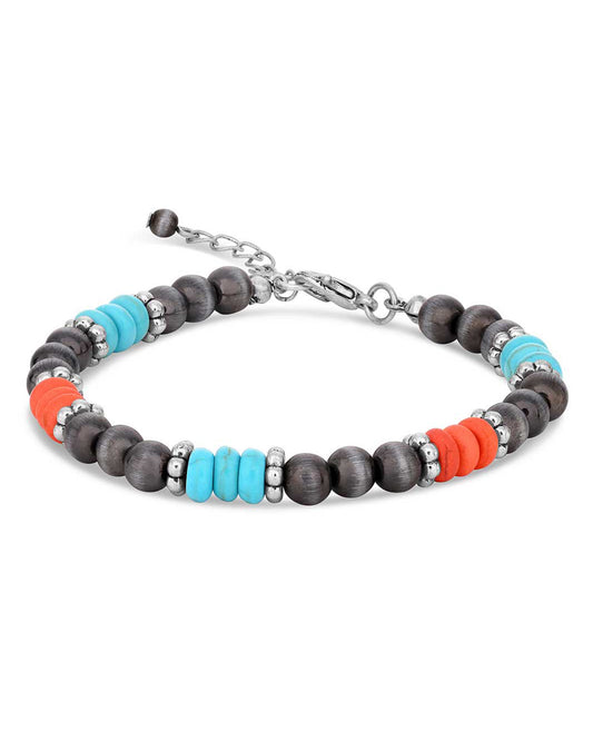 The Badlands Beaded Bracelet by Montana Silversmiths from Skip’s Western Outfitters | MON-ABC6246-O/S