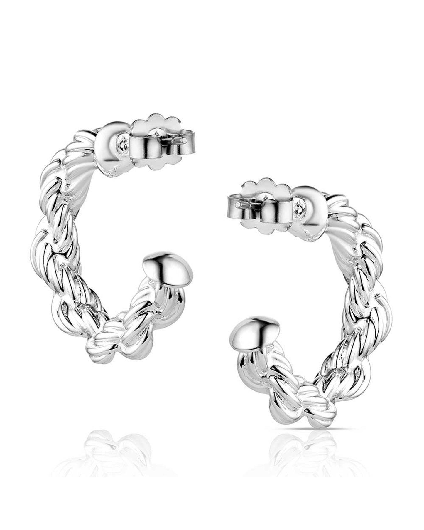 Plaited Rope Hoop Earrings - Er6445