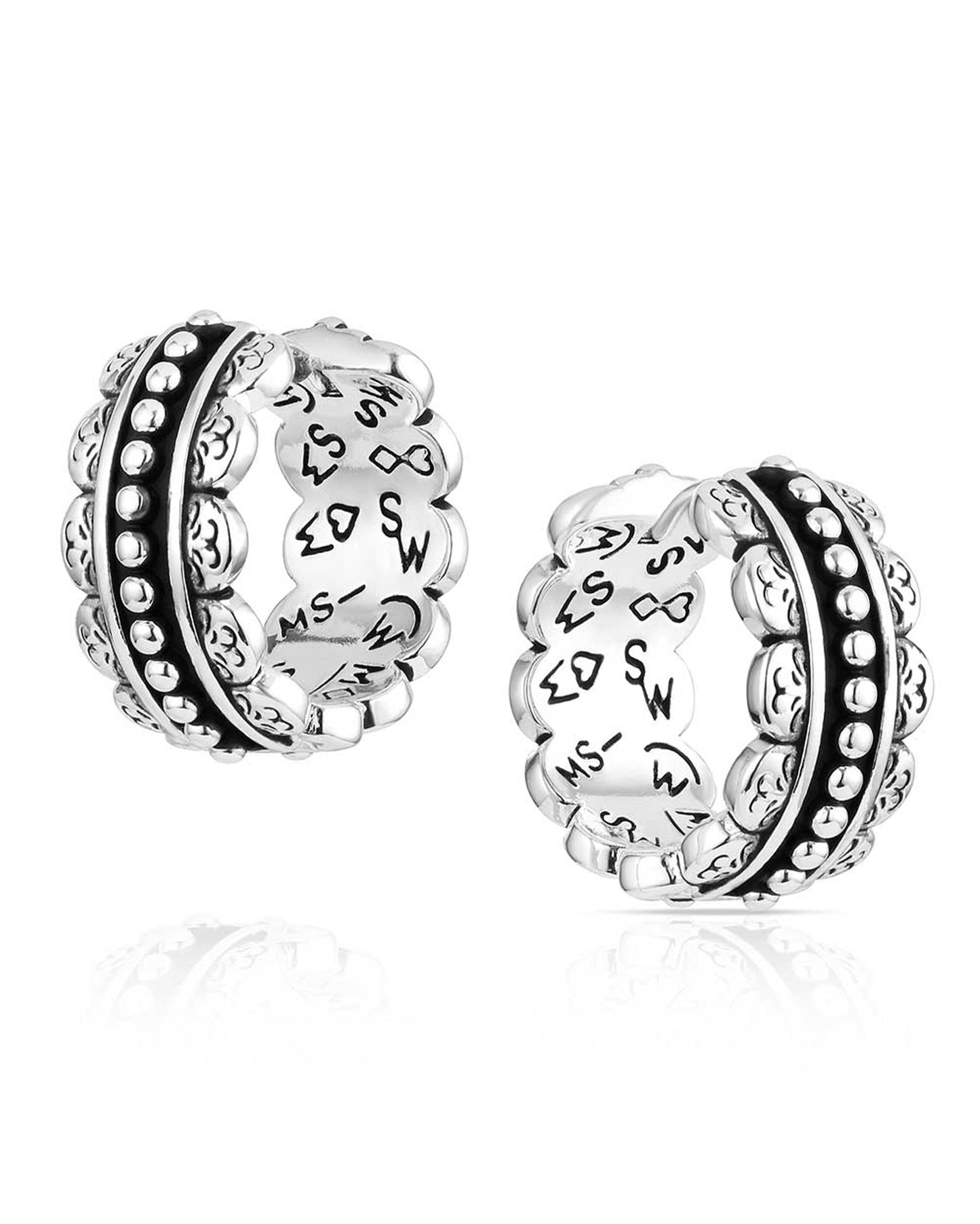 Petal Edge Hoop Earrings - Er6465