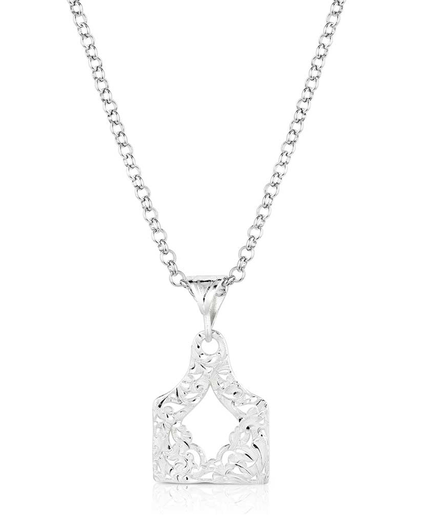 Out West Cow Tag Necklace