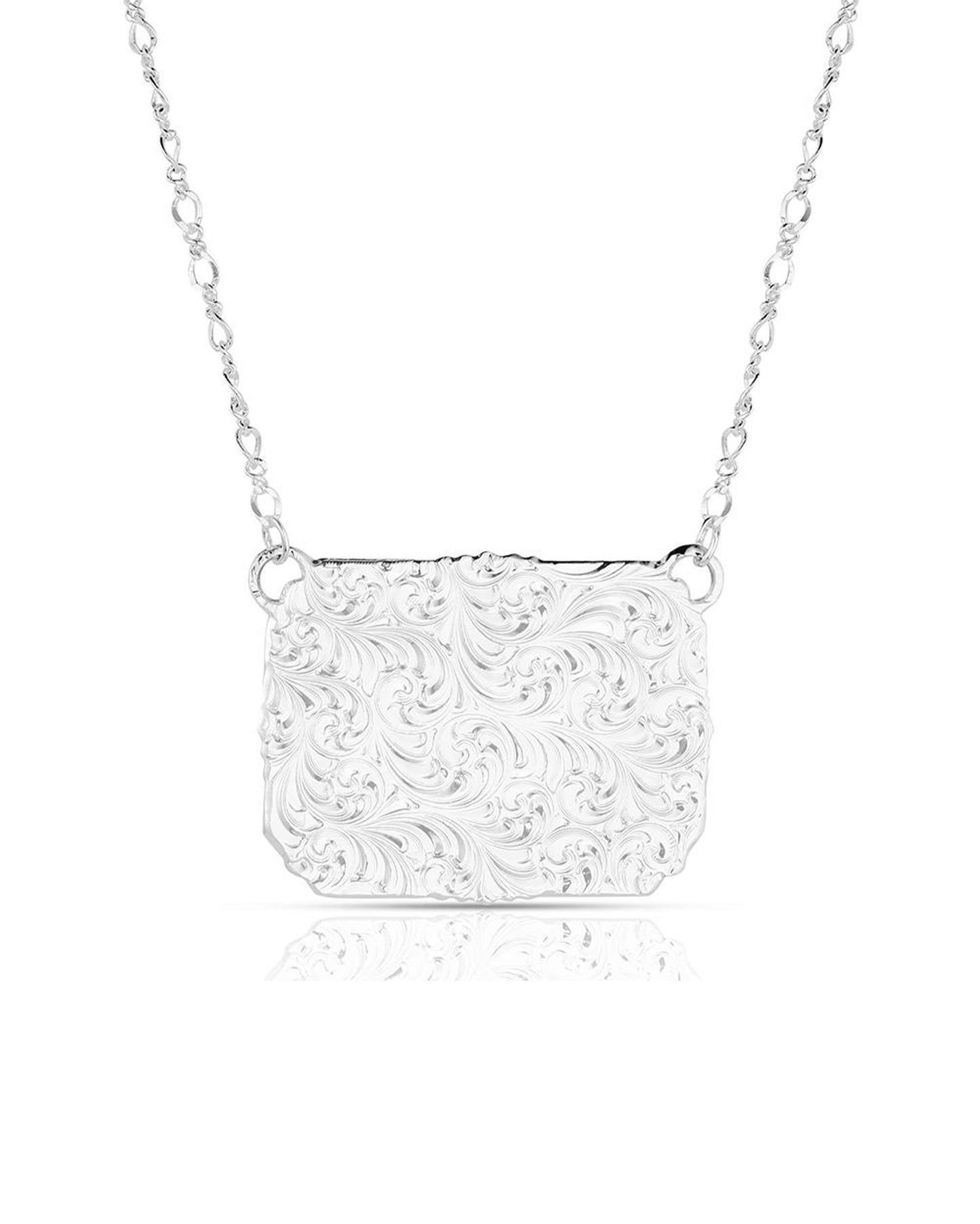 Western Buckle Necklace With Longhorn - Nc6408-384S