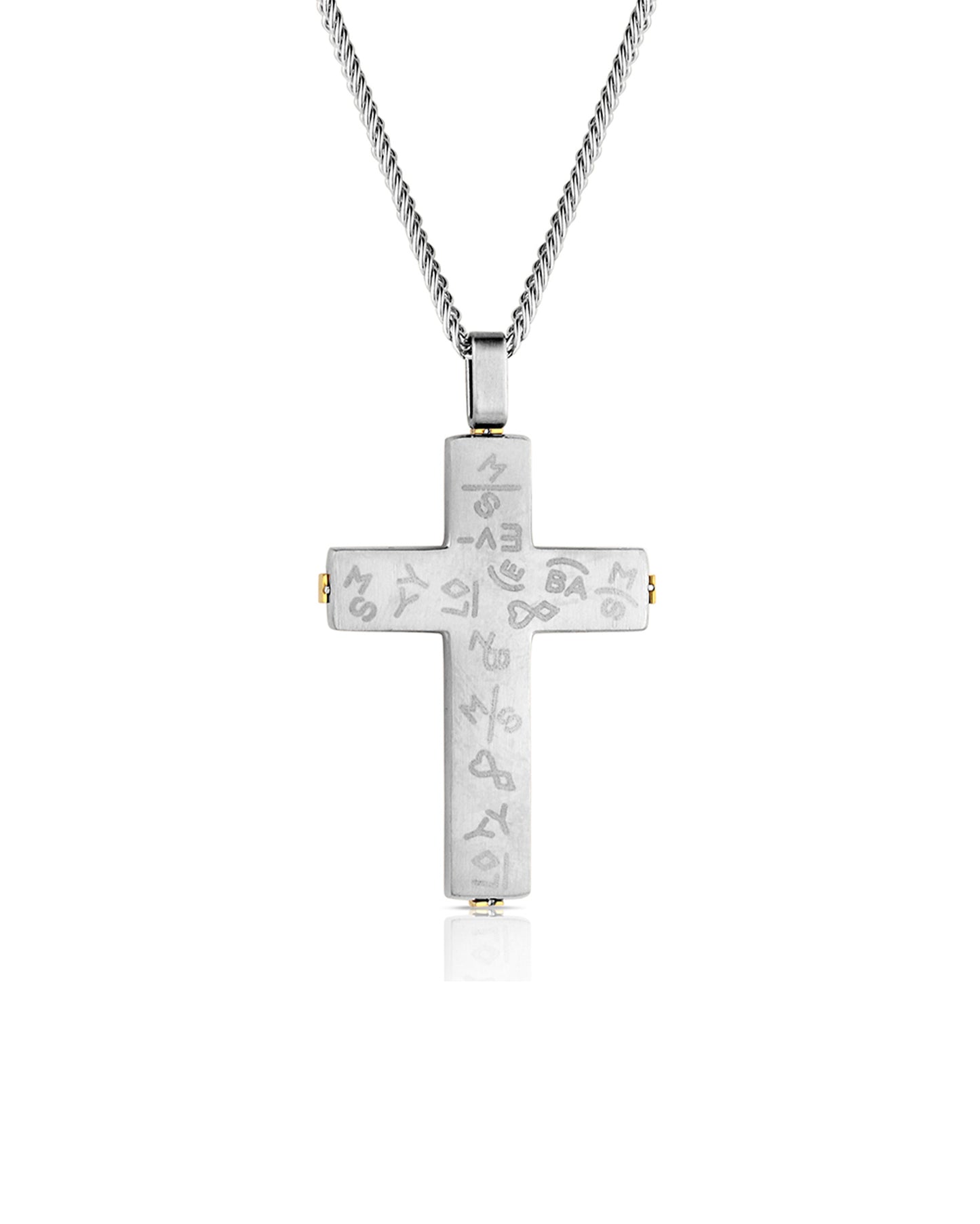 Golden Points Cross Necklace - Nc6436