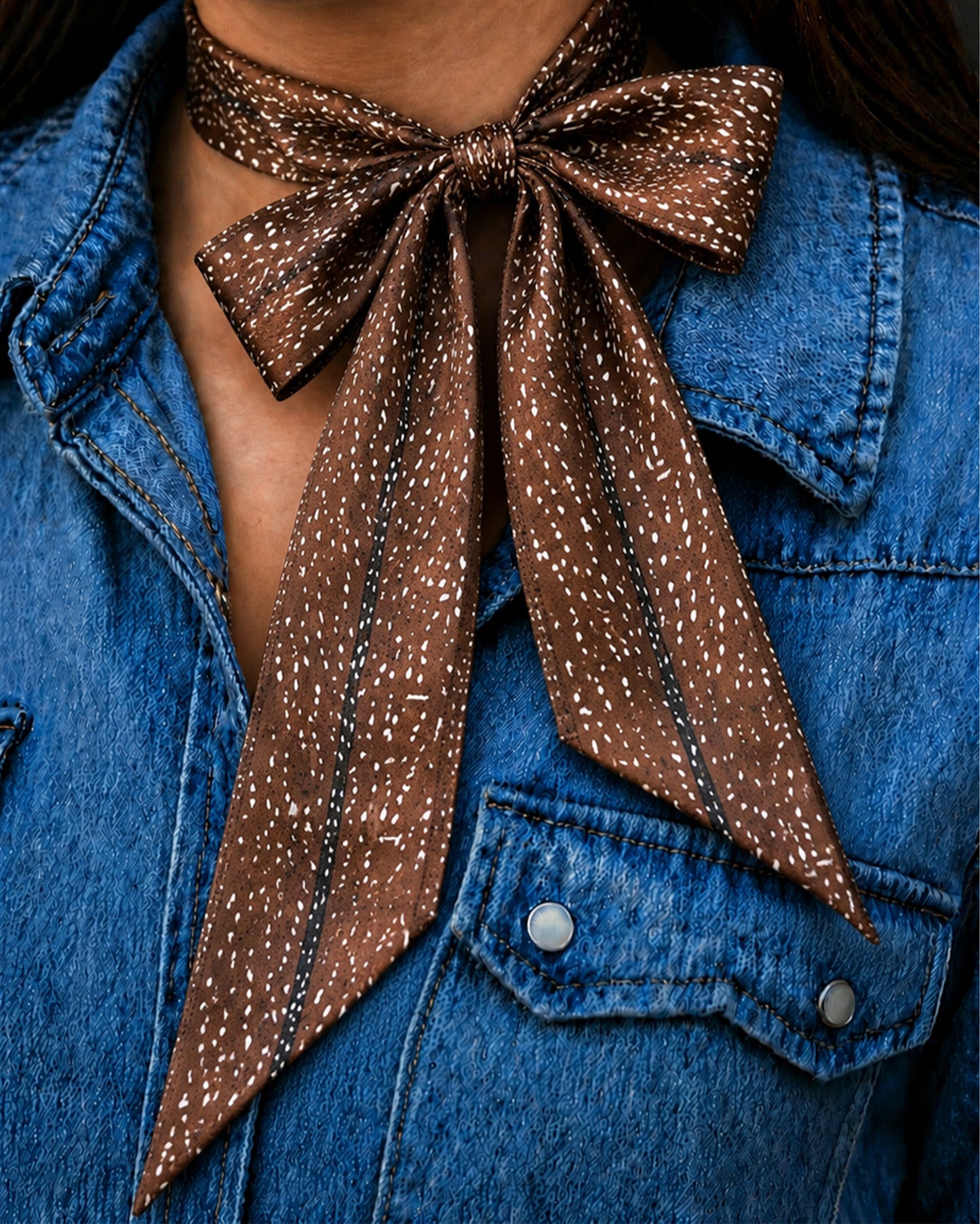 Women's Axis Deer Silk Twilly Scarf - Tw023