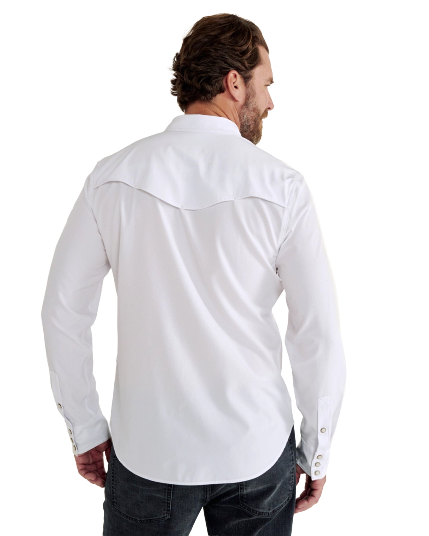 Men's Performance Western Pearl Snap Ls White - 40363-Wht