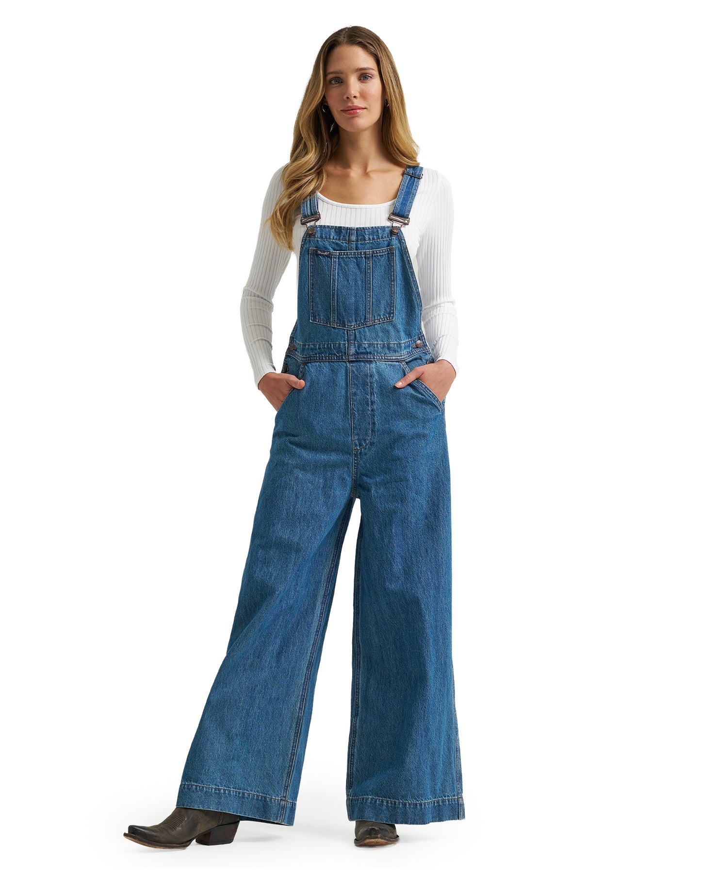 Women's Wrangler Retro Bailey Wide Leg High Rise Overalls - 112382268