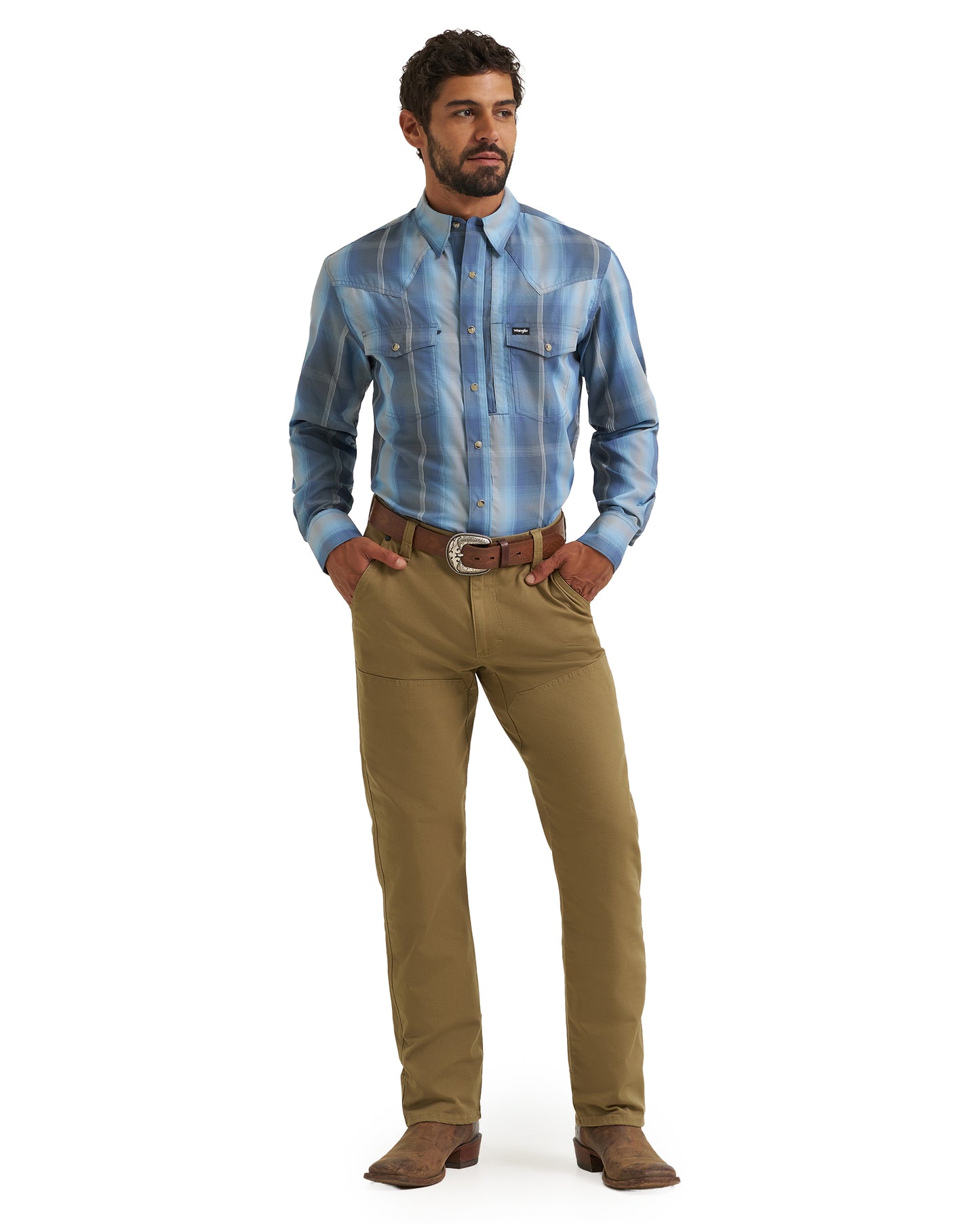 Men's Atg X Wrangler Western Performance Long Sleeve Relaxed Fit Snap Shirt - 112382399