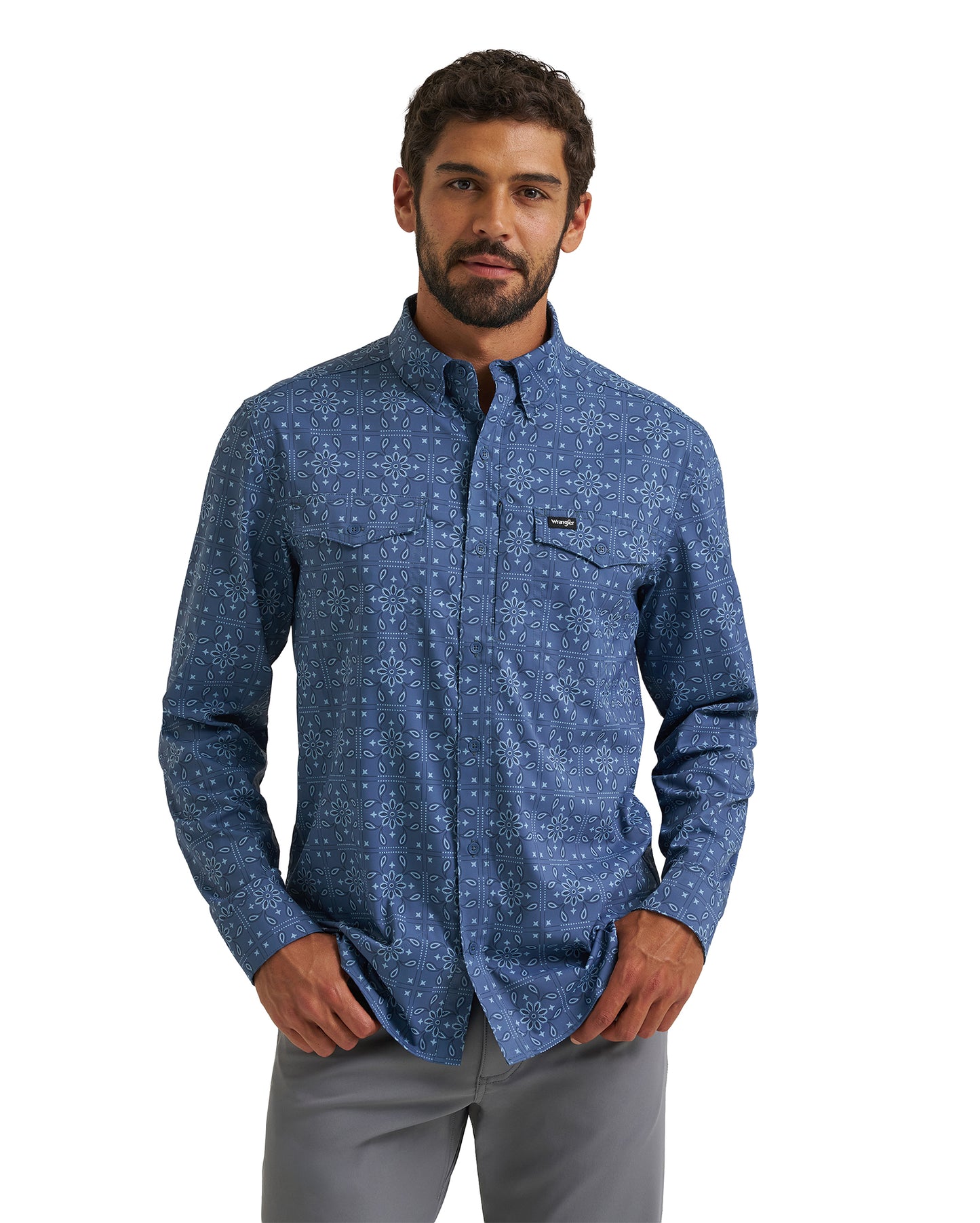 Men's Atg X Wrangler Live In Long Sleeve Regular Fit Button Shirt - 112382421