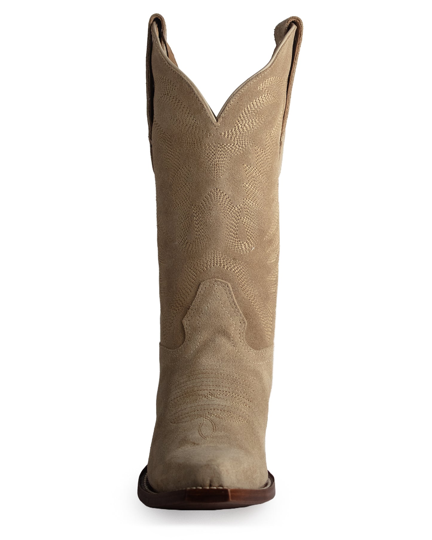 Women's Snip Toe Boot W/ Medallion Suede Leather Western Boots - 34M6611