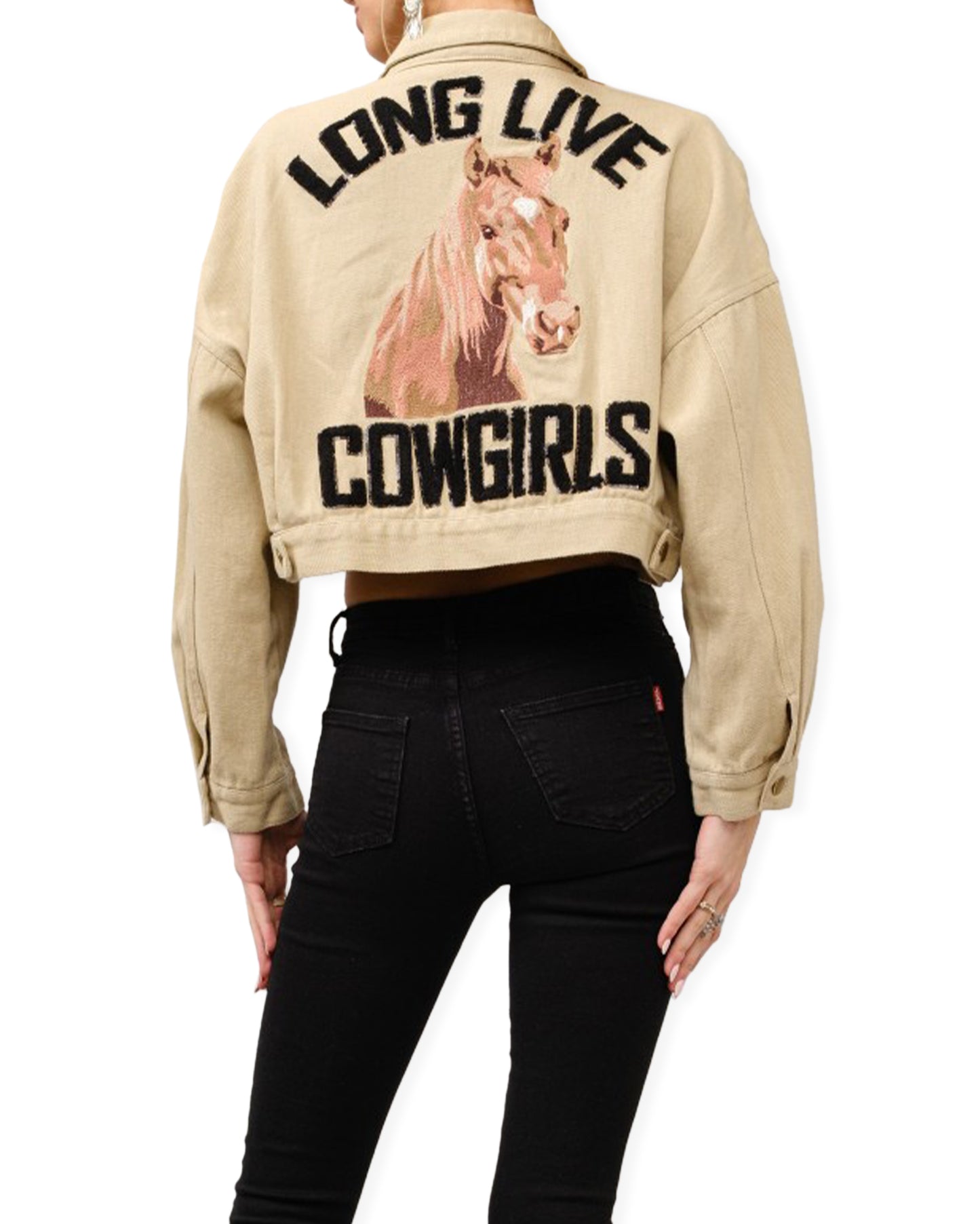Women's Long Live Cowgirls Twill Denim Jacket