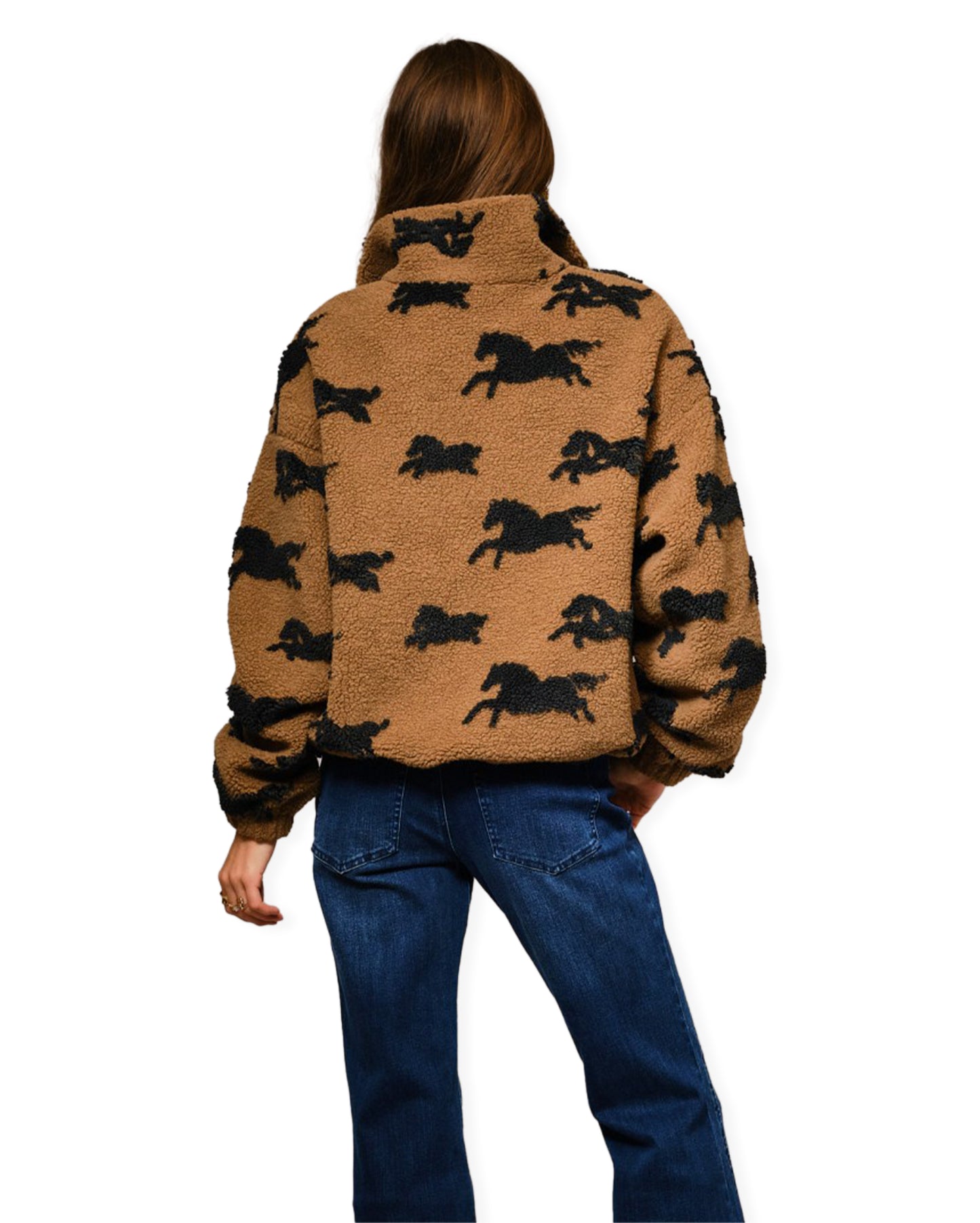 Women's Wild Sherpa Oversized Zip-Up Jacket