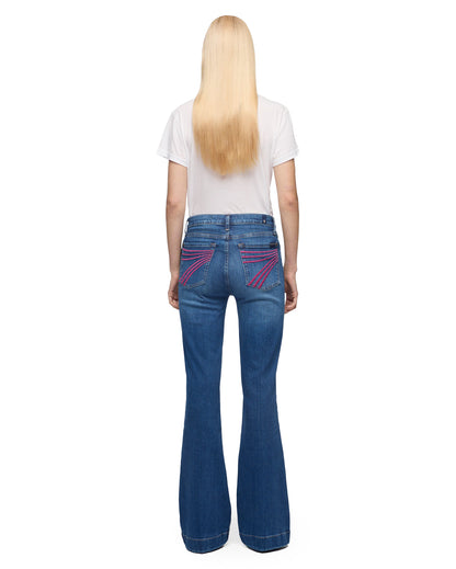 Women's Dojo Slim Illusion Flare Jeans - 7U307C12-1Zm
