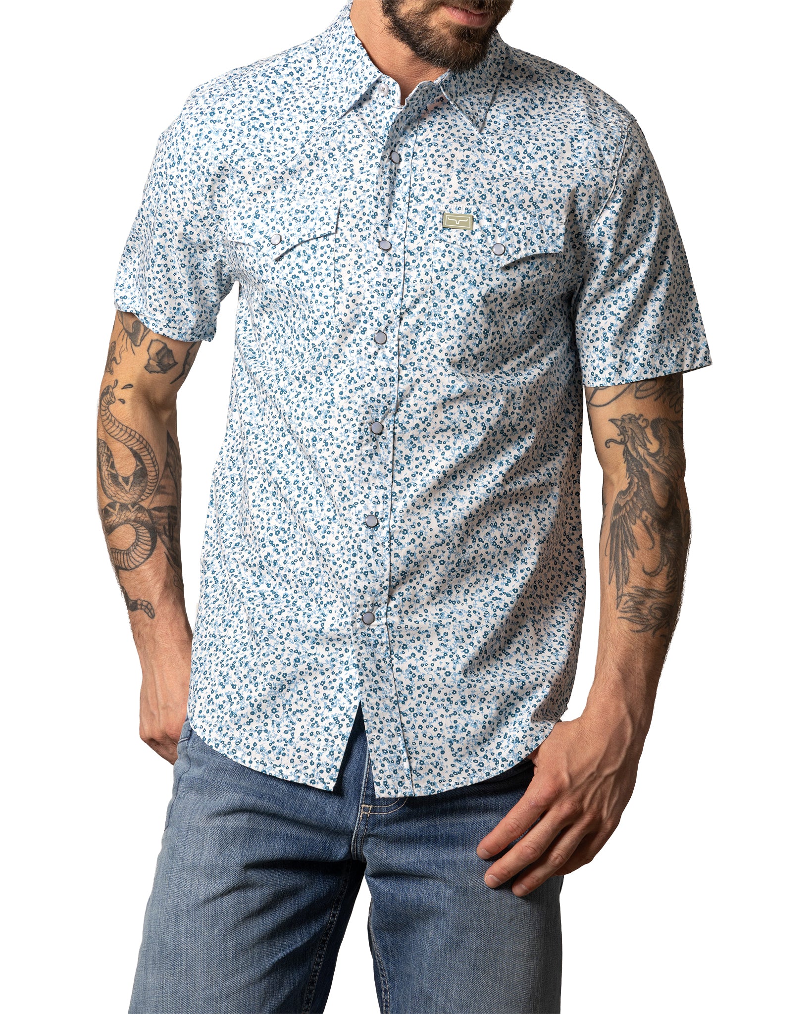 Men's Bascom Shirt - Mds0000092-Bl001 by Kimes Ranch from Skip’s Western Outfitters | KMR-MDS0000092-BL001-S-BLUE