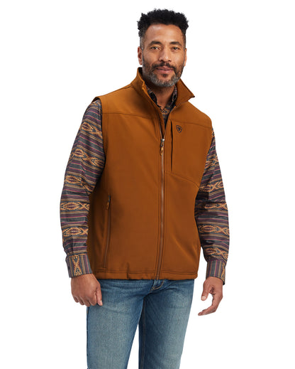 Men's Logo 2.0 Softshell Vest by Ariat from Skip’s Western Outfitters | ARI-10041620-SML-CHESTNUT