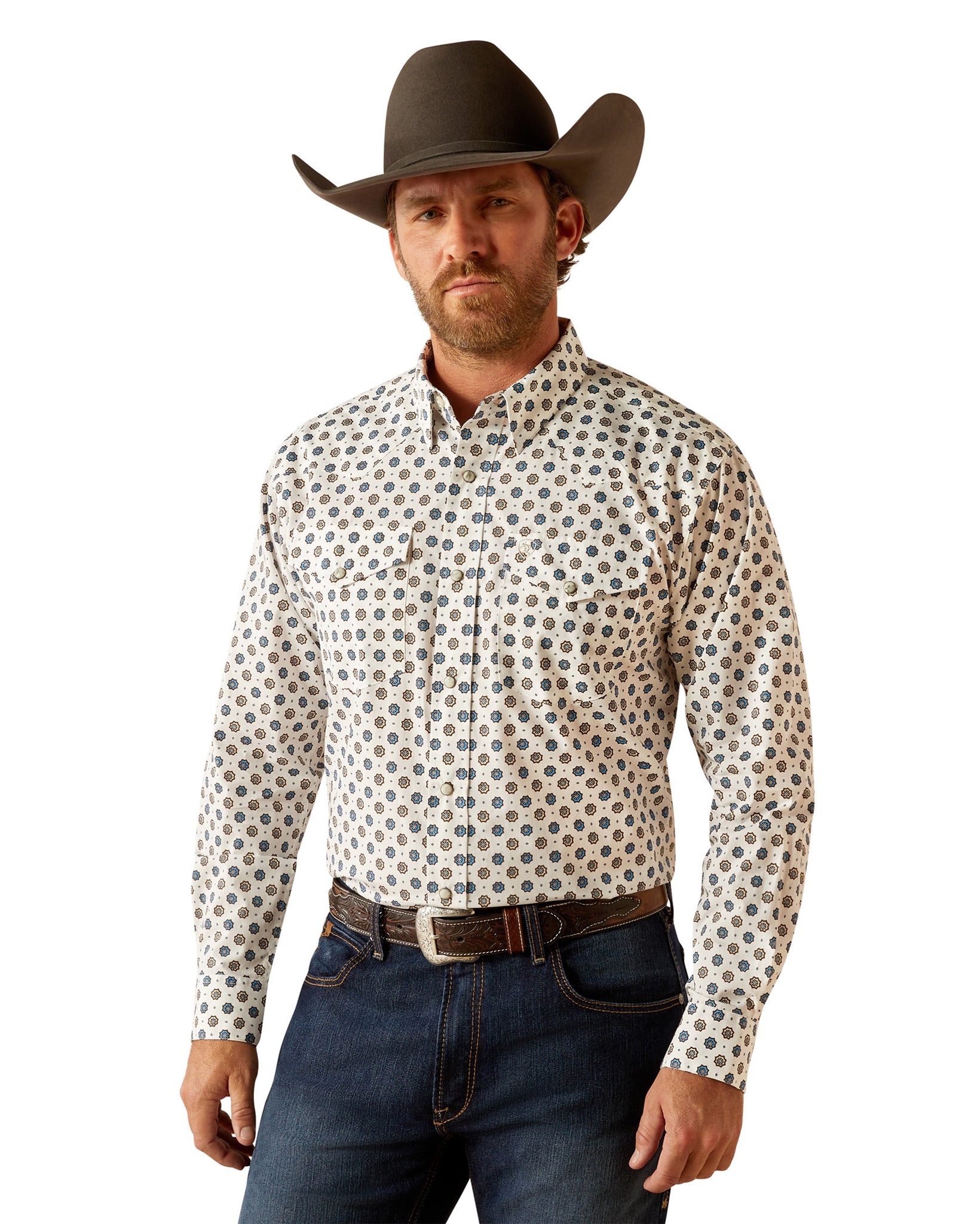 Men's Warren Classic Fit Shirt - 10053916 by Ariat from Skip’s Western Outfitters | ARI-10053916-XS-WHITE