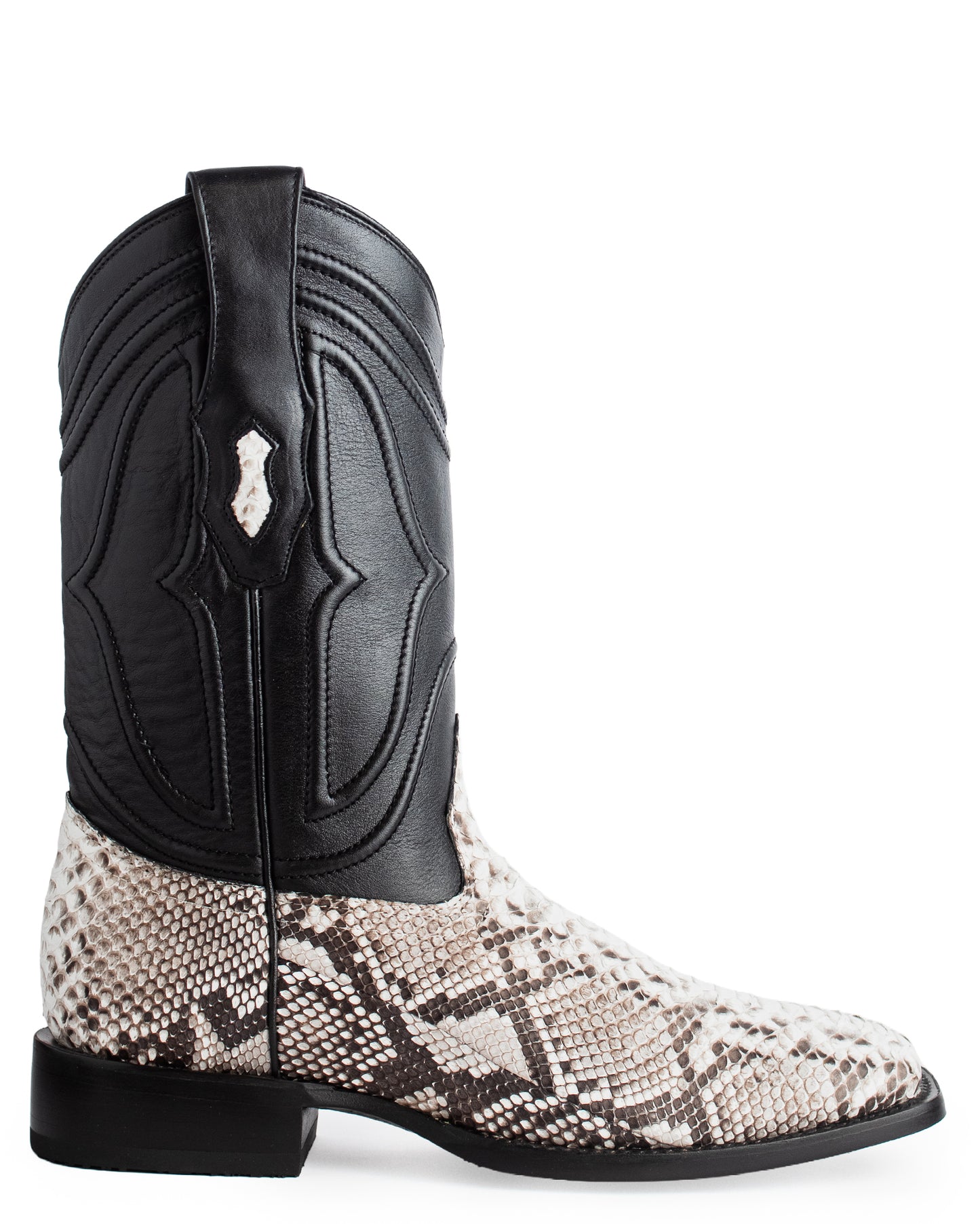 Men's Ke Dressy Wide Square Toe Boot Python Nubuck Western Boots - 82N5749
