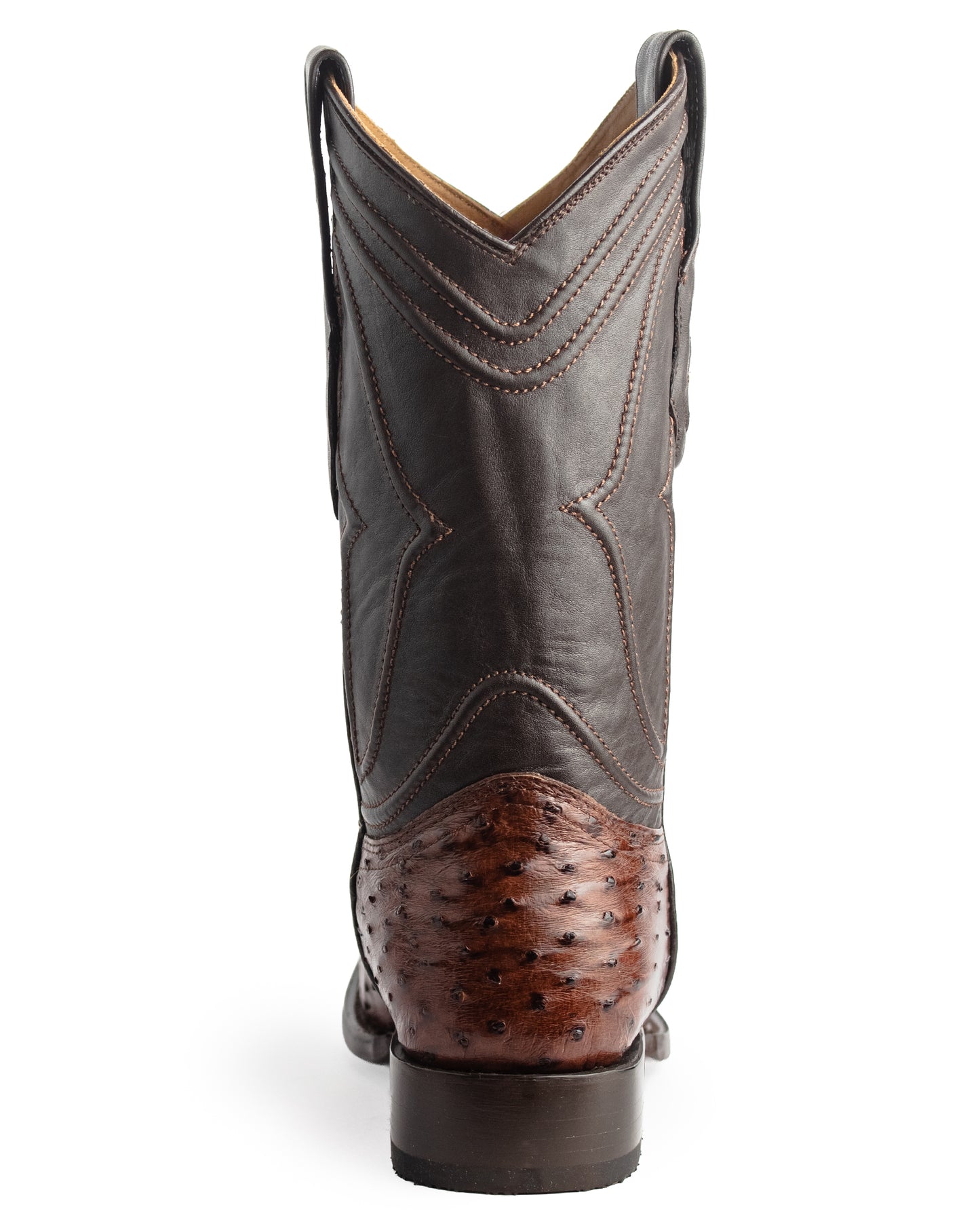 Men's Ke Dressy Wide Square Toe Boot Ostrich Western Boots - 820360