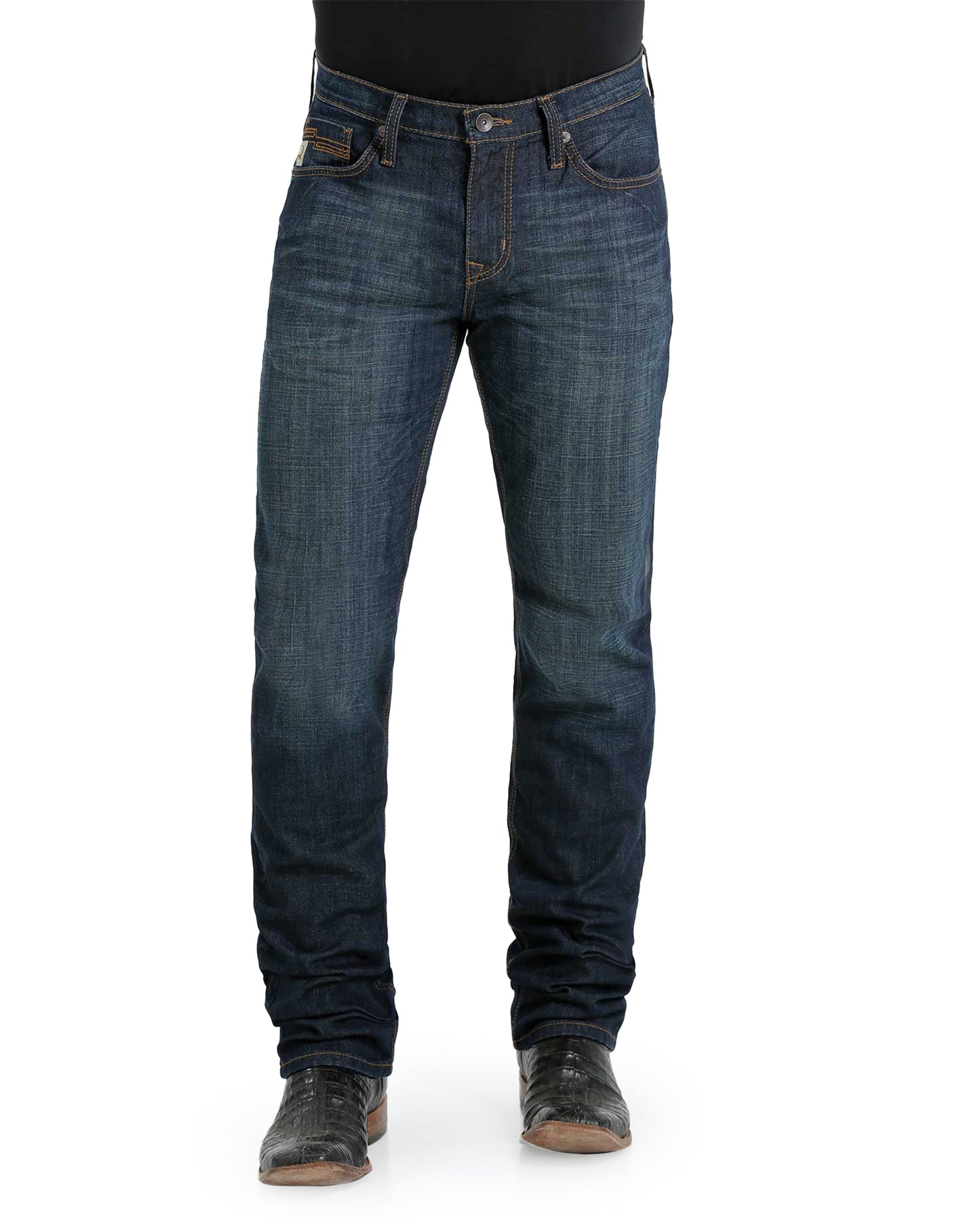 Men's Jesse Mid Rise Slim Fit Straight Leg Performance Denim Jeans - Mb50738001