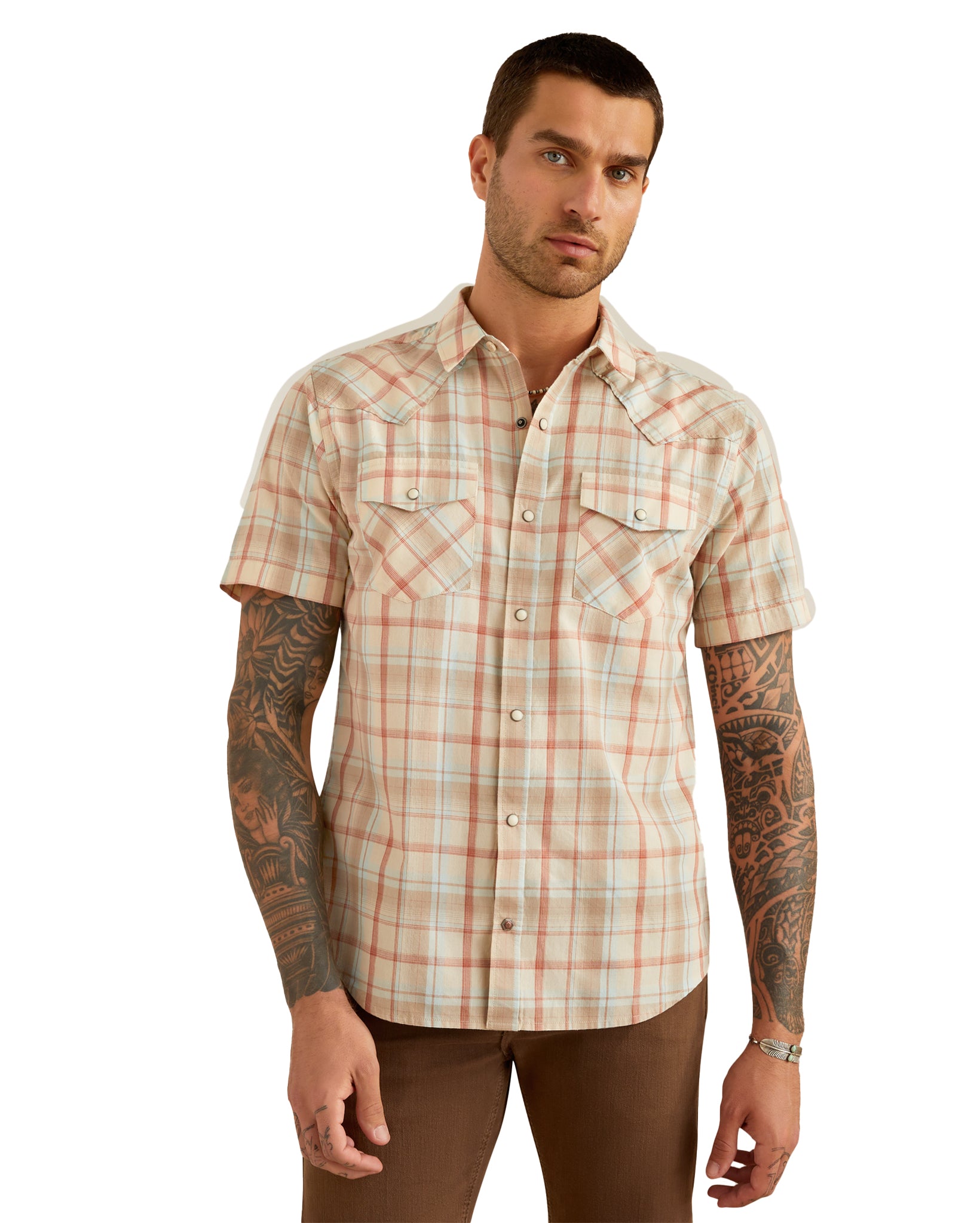 Men's Horton Retro Fit Shirt - 10054702 by Ariat from Skip’s Western Outfitters | ARI-10054702-XS-BROWN