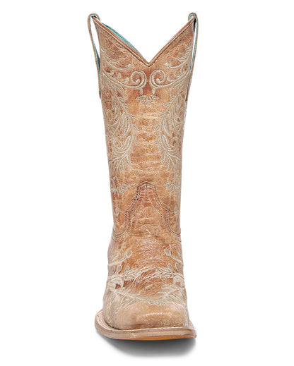 Teen's Floral Embroidery Western Boots