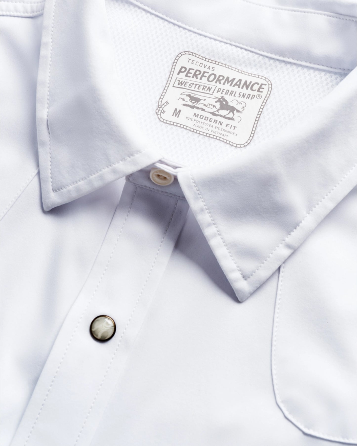 Men's Performance Western Pearl Snap Ls White - 40363-Wht