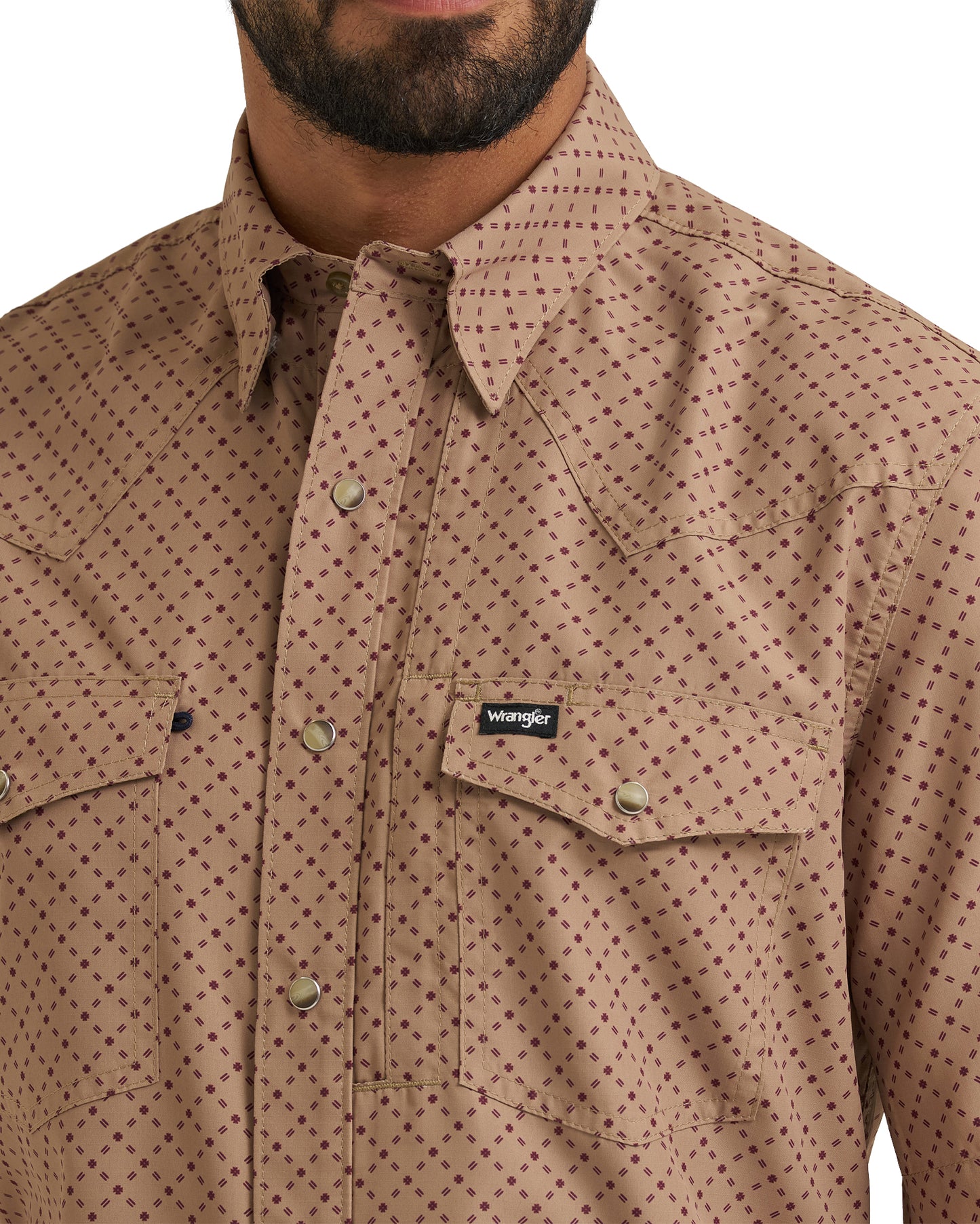 Men's Atg X Wrangler Western Performance Short Sleeve Relaxed Fit Snap Shirt - 112382438