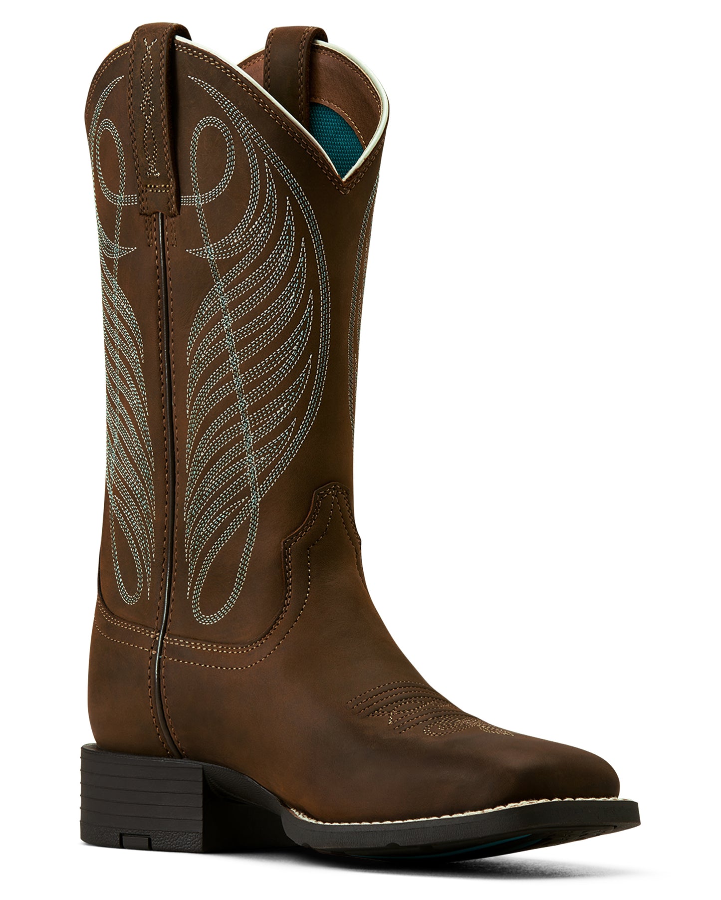 Women's Round Up Wide Square Toe Western Boots - 10018528