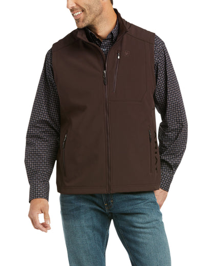 Men's Patriot Logo 2.0 Softshell Vest by Ariat from Skip’s Western Outfitters | ARI-10037560-SML-COFFEE-BEAN