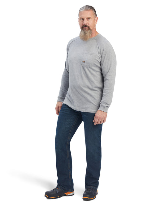 Men's Rebar Cotton Strong T-Shirt - 10041488 by Ariat from Skip’s Western Outfitters | ARI-10041488-XS-GREY