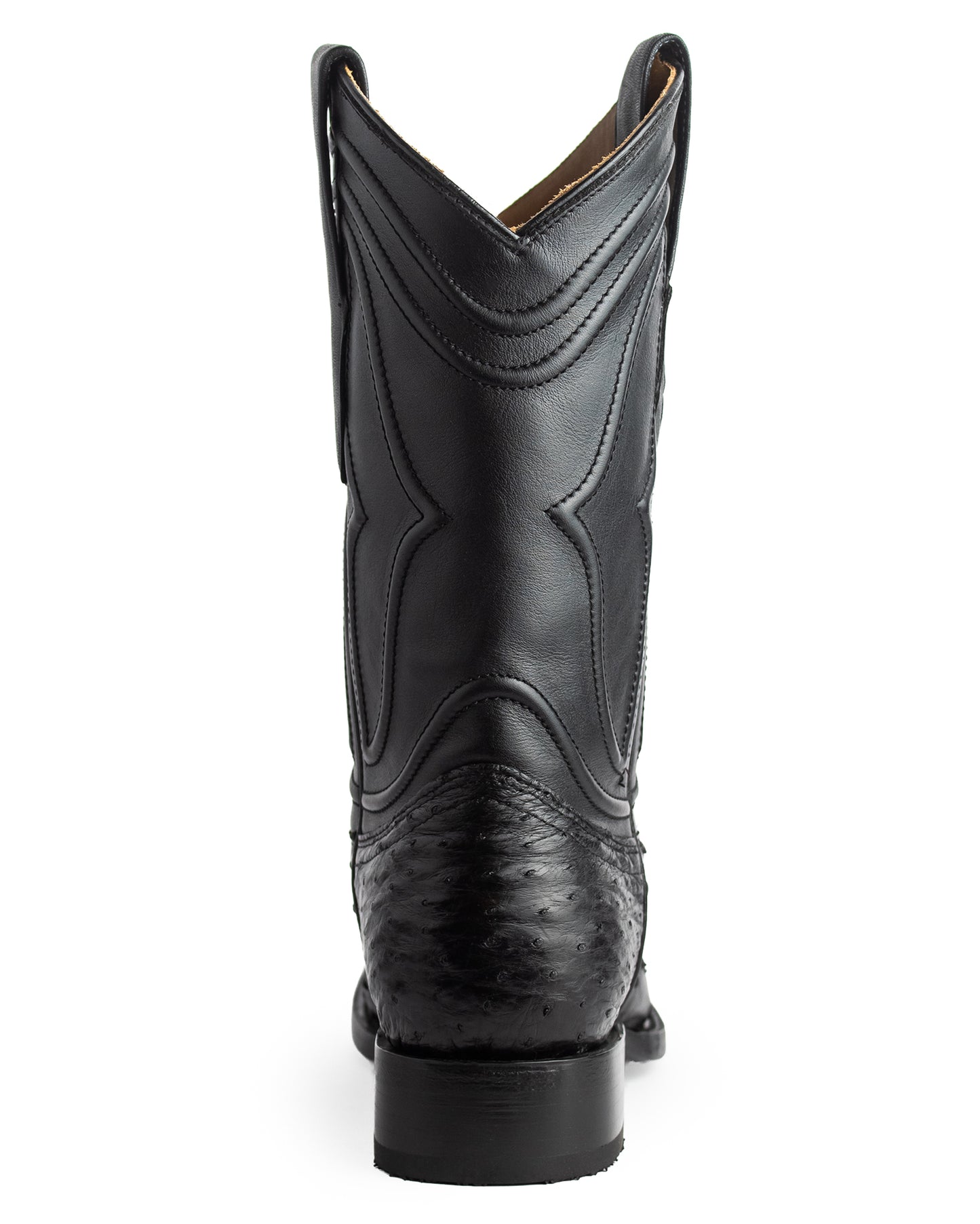 Men's Ke Dressy Wide Square Toe Boot Ostrich Western Boots - 820305