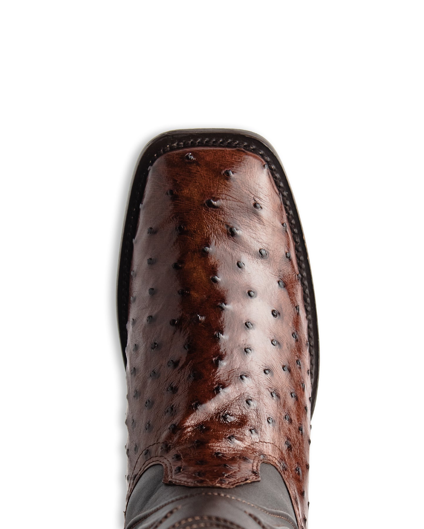 Men's Ke Dressy Wide Square Toe Boot Ostrich Western Boots - 820360