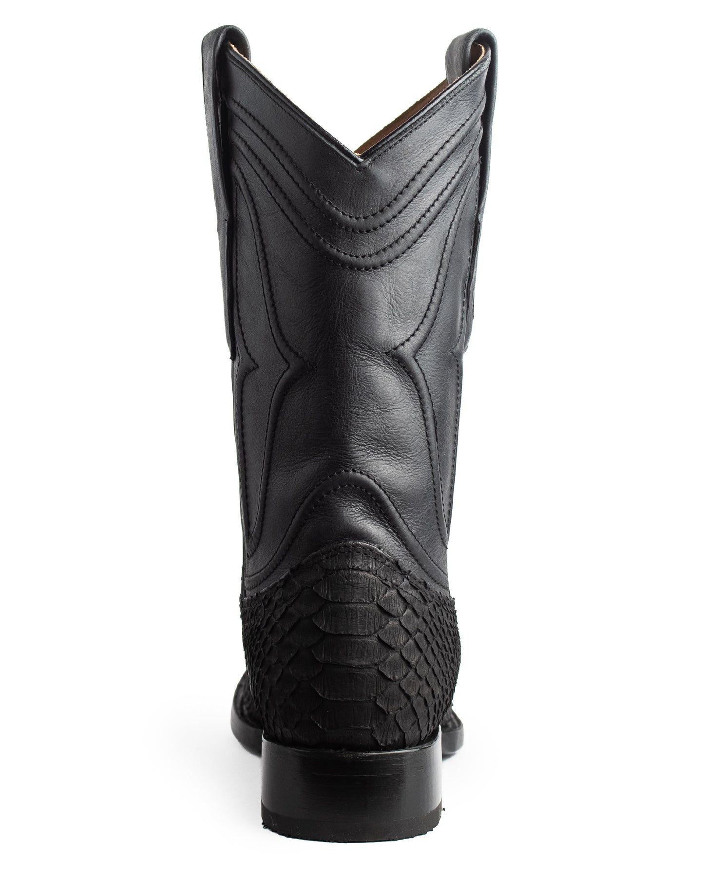 Men's Ke Dressy Wide Square Toe Boot Python Nubuck Western Boots - 82N5705