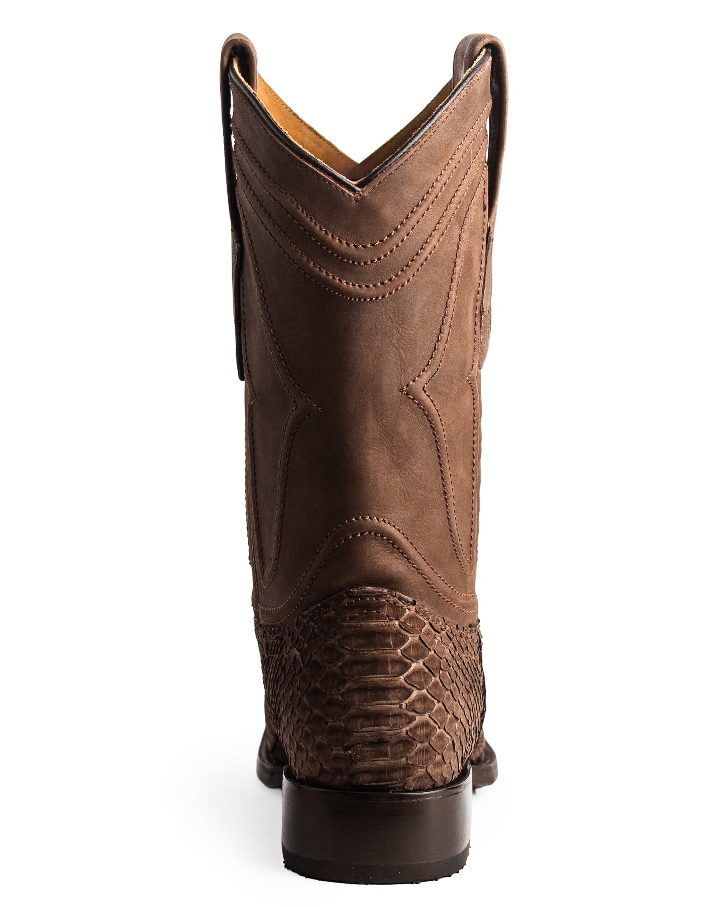 Men's Ke Dressy Wide Square Toe Boot Python Nubuck Western Boots - 82N5707