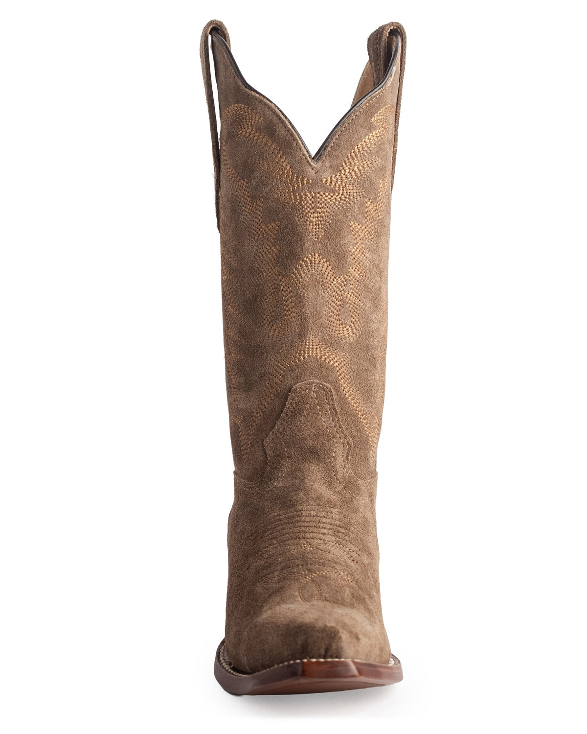 Women's Snip Toe Boot W/ Medallion Suede Leather Western Boots - 34M6607