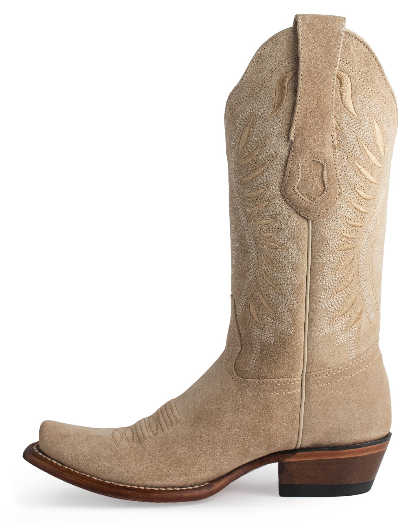 Women's Dubai Toe Boot Suede Leather Western Boots - 39N6611