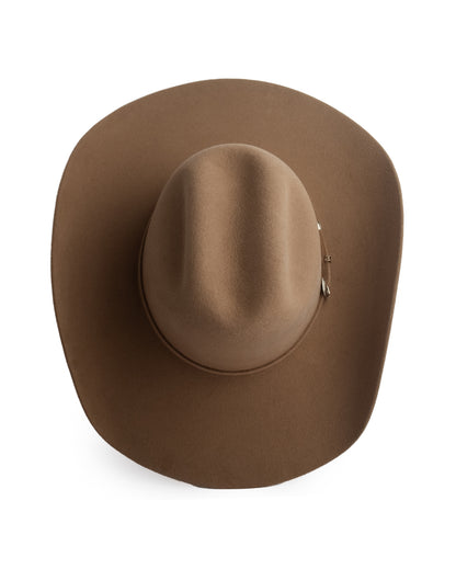Mesa Pure Wool Pecan Cattleman Crown Western Hat - Mesa-W5-Pecan