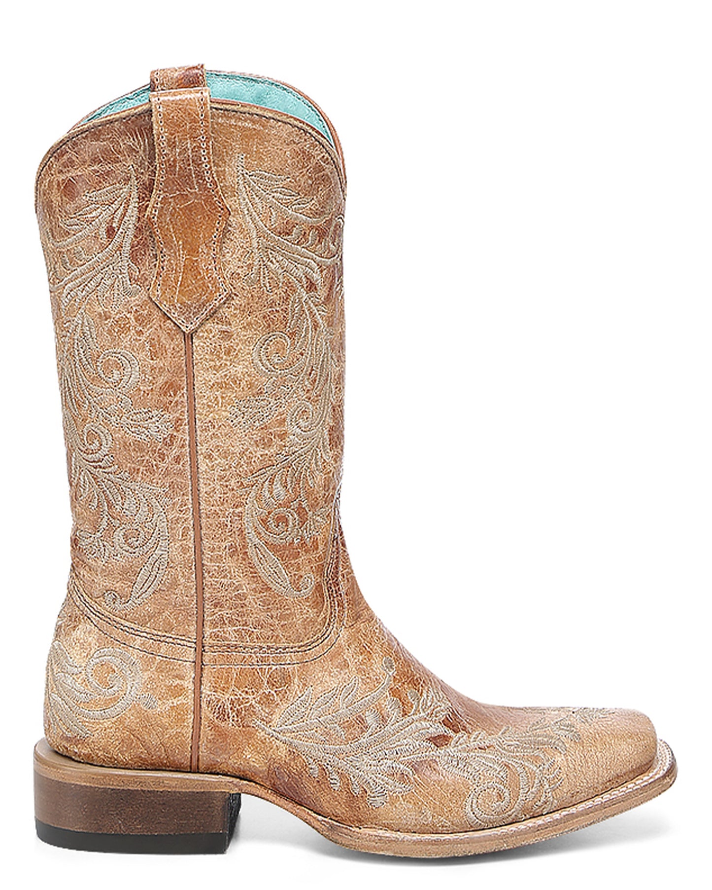 Teen's Floral Embroidery Western Boots
