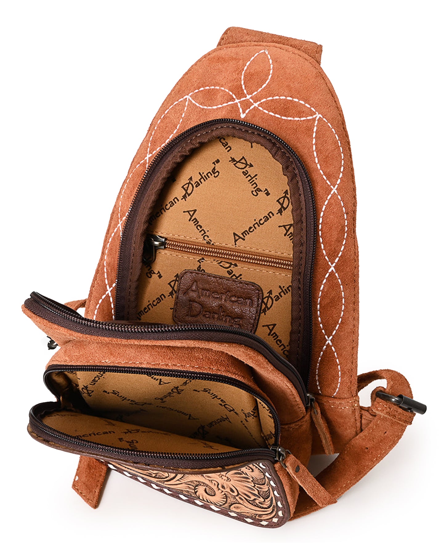 Sling Genuine Western Suede Leather Bag