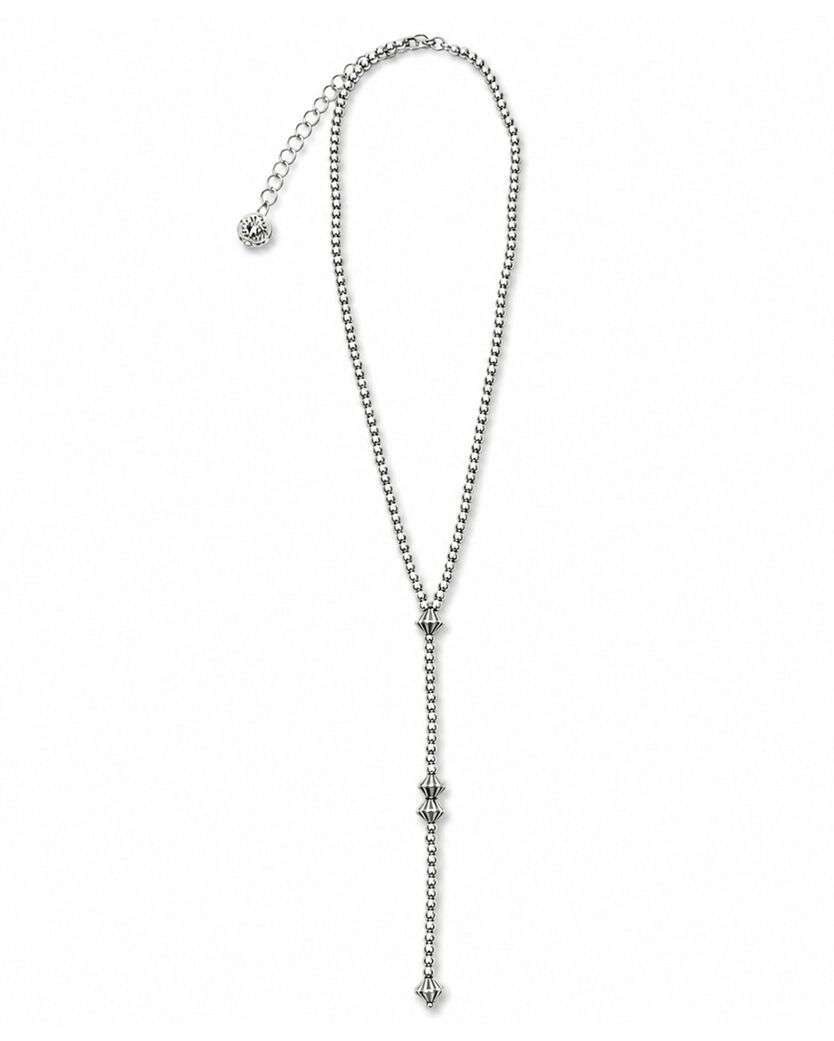 Women's 18" 18K Gold Plated Beaded Y Necklace With 5" Tail - Wc-N15Wg