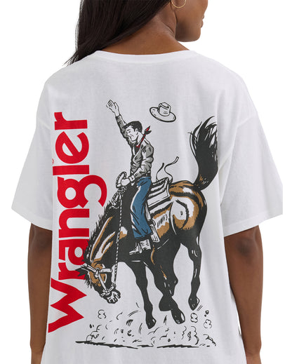 Women's Western Back Graphic Oversized T-Shirt