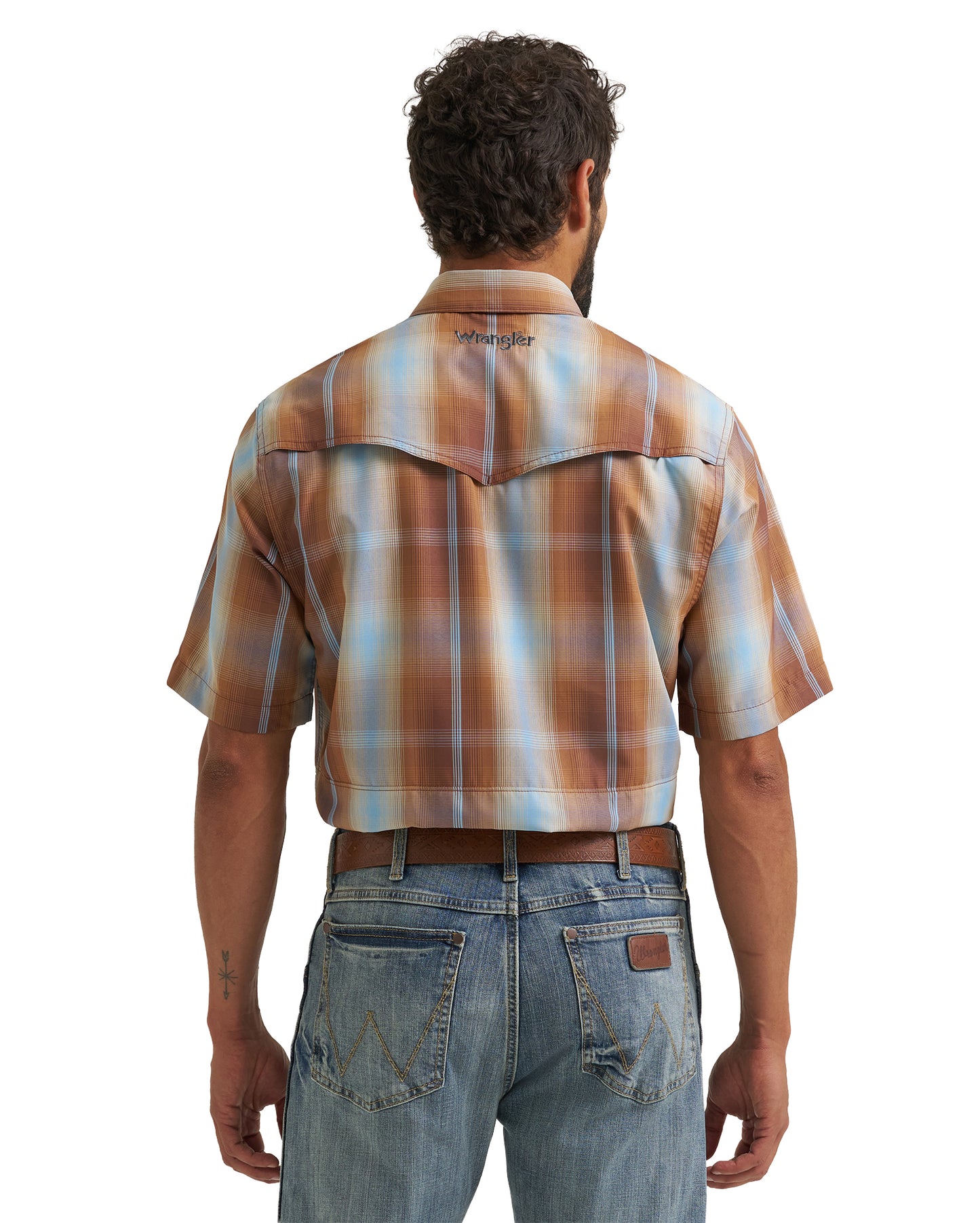 Men's Atg X Wrangler Western Performance Short Sleeve Relaxed Fit Snap Shirt - 112382382