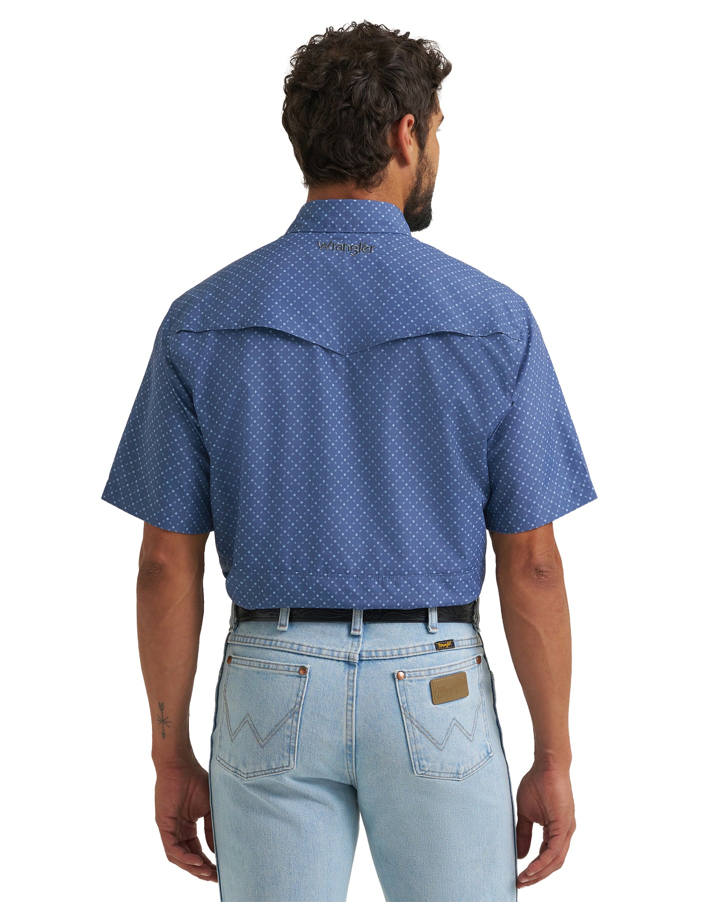 Men's Atg X Wrangler Western Performance Short Sleeve Relaxed Fit Snap Shirt - 112382437
