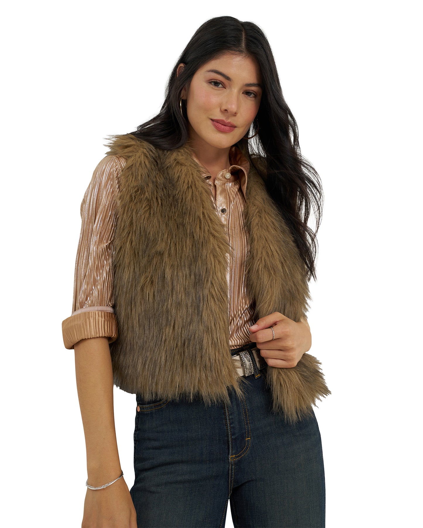 Women's Wrangler X Lainey Wilson Fur Vest - 112382832