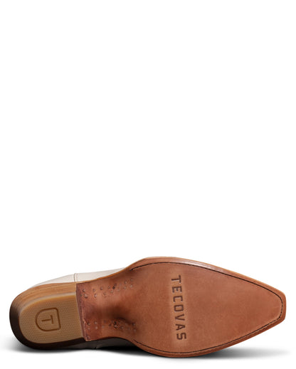 Tecovas Women's The Daisy in Bone Cowhide Western Booties