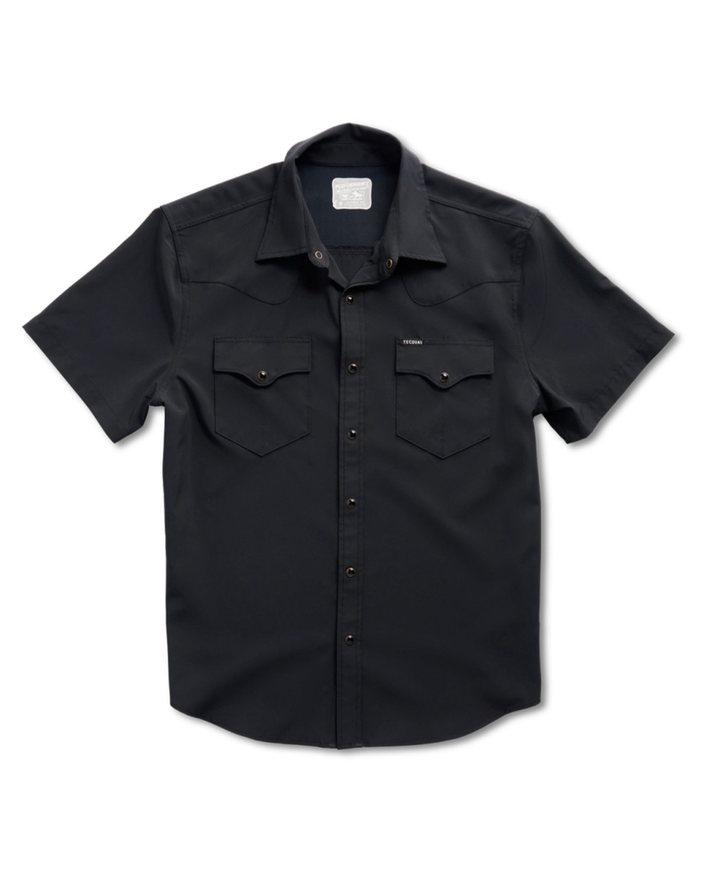 Men's Performance Short Sleeve Western Pearl Snap Shirt - 40364-Blk