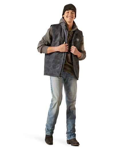 Men's Team Logo Insulated Vest by Ariat from Skip’s Western Outfitters | ARI-10046719-SML-EBONY-CAMO