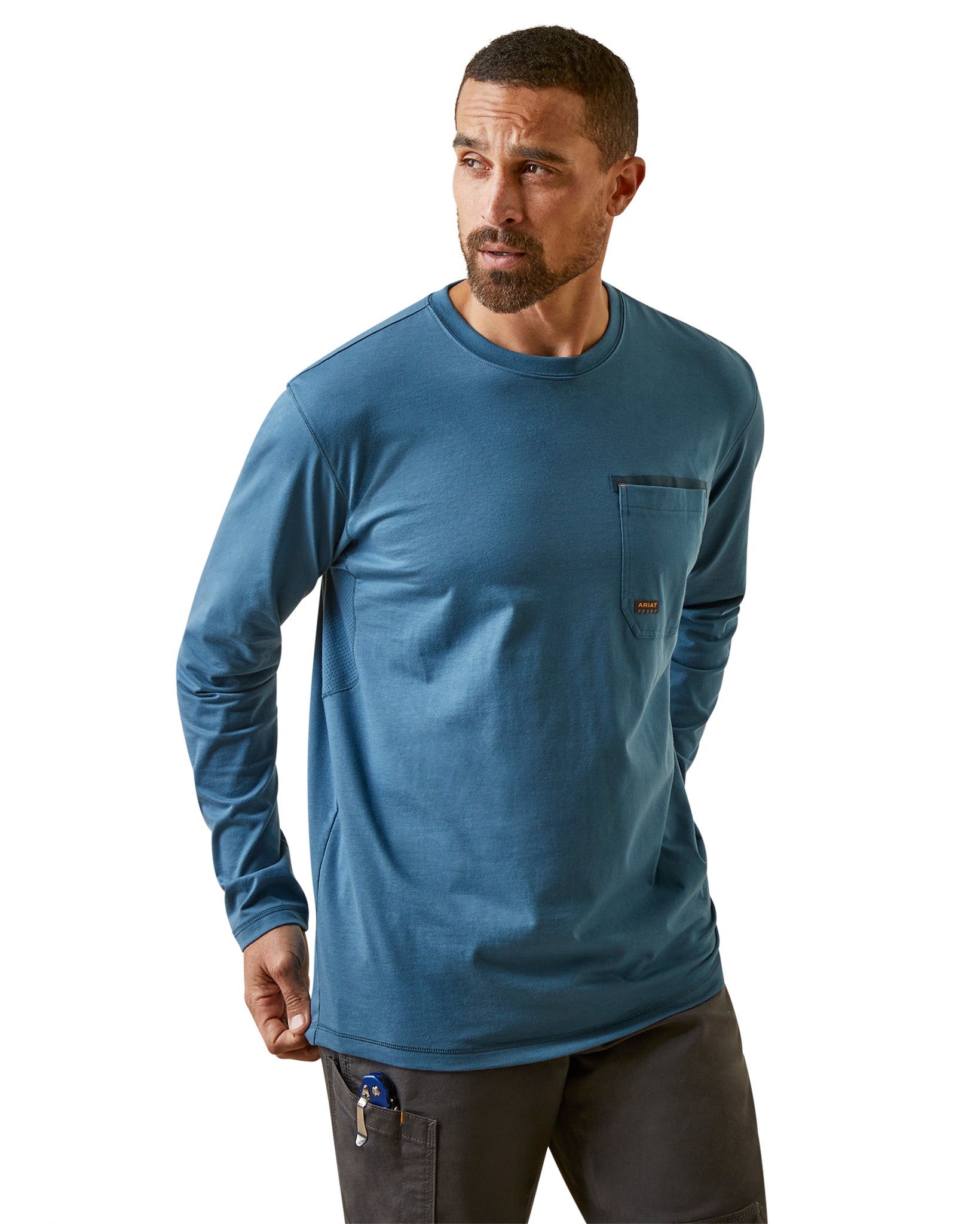 Men's Rebar Workman Blueprint - 10046350 by Ariat from Skip’s Western Outfitters | ARI-10046350-SML-BLUE