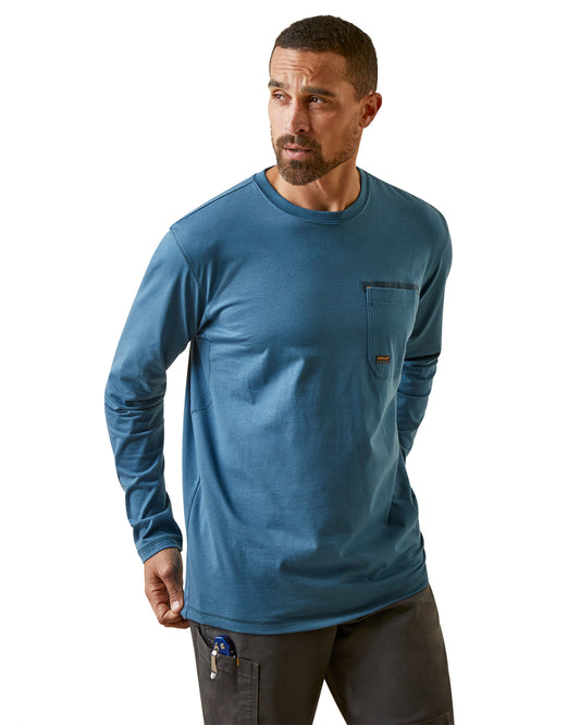 Men's Rebar Workman Blueprint - 10046350 by Ariat from Skip’s Western Outfitters | ARI-10046350-SML-BLUE