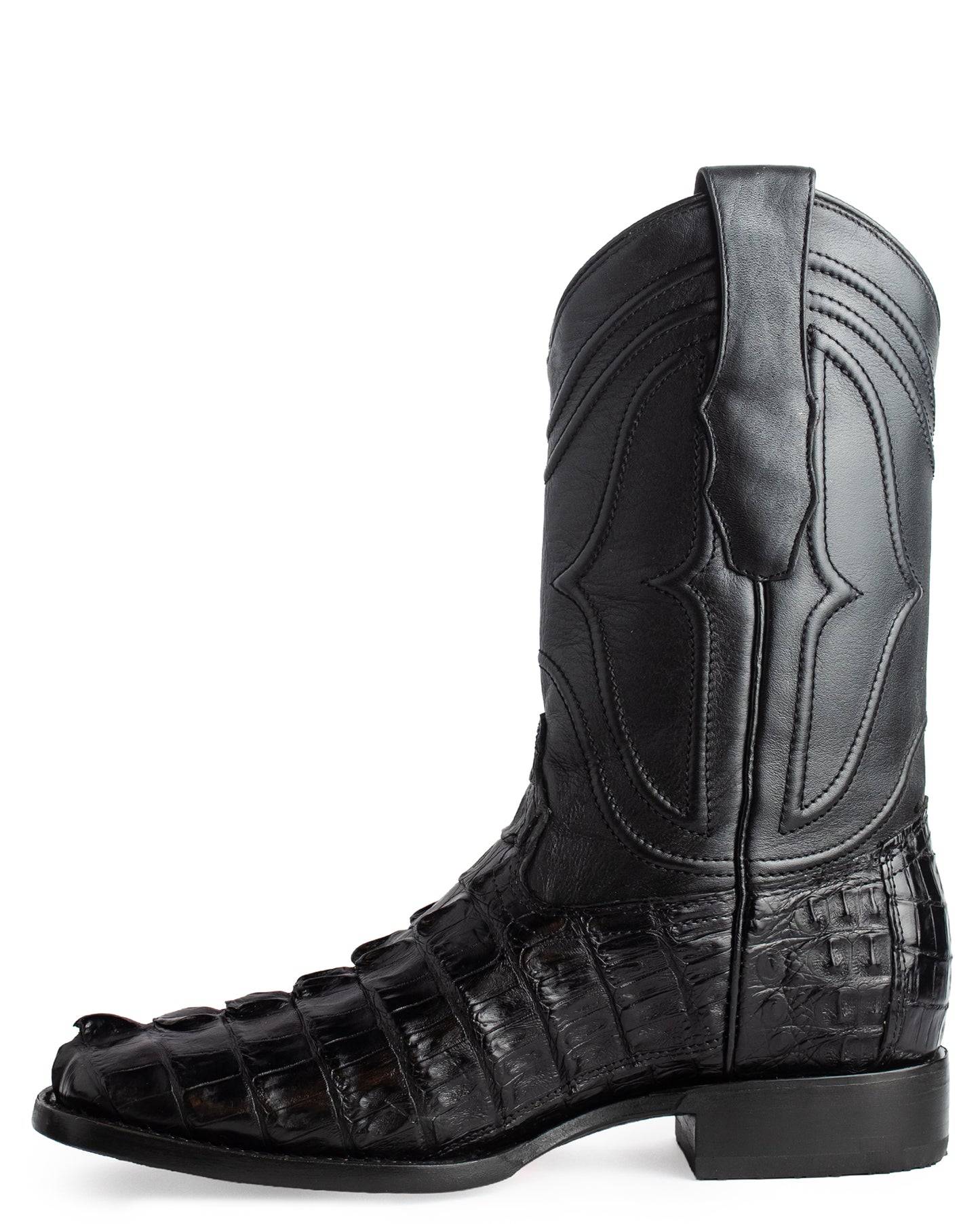 Men's Ke Dressy Wide Square Toe Boot Caiman Tail Western Boots - 820105