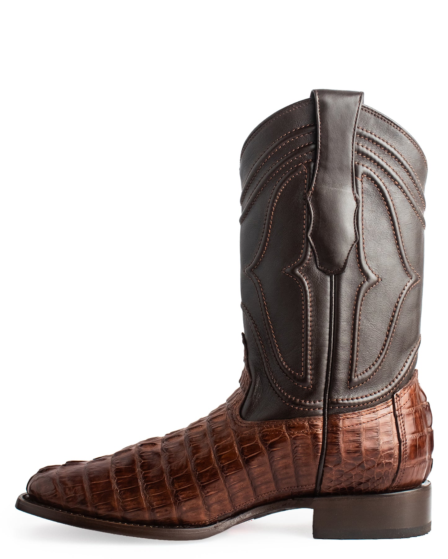 Men's Ke Dressy Wide Square Toe Boot Caiman Tail Western Boots - 820107